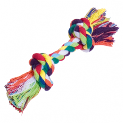 Žaislas virvė su dviem mazgais
