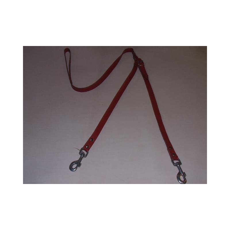Pavadėlis dviems šunims 10mm/130cm